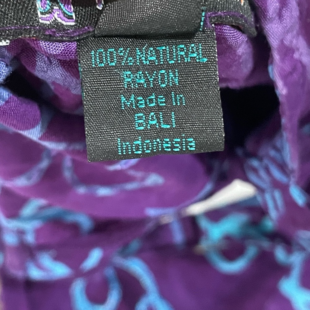 Tropical Tantrum vibrant purple and blue coral print mini dress size Medium - Picture 7 of 8
